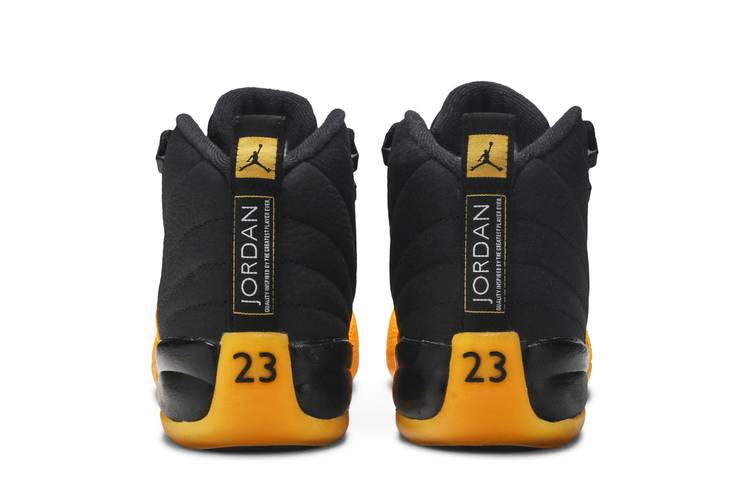 black and yellow jordan 12 gs