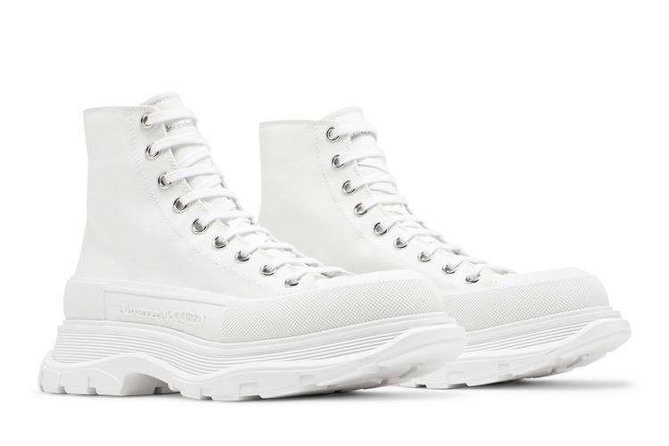 Alexander McQueen Tread Slick Boots 'White' | GOAT