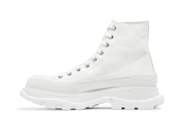 Alexander McQueen Tread Slick Boots 'White' | GOAT