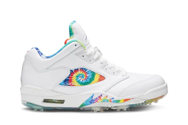 tie dye jordan golf shoes