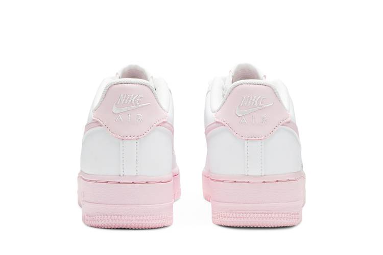 Nike Air Force 1 (GS) White/Pink Foam Big Kids Girls Shoes CV7663-100 size  6Y