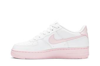 Nike Air Force 1 (GS) White/Pink Foam Big Kids Girls Shoes CV7663-100 size  6Y