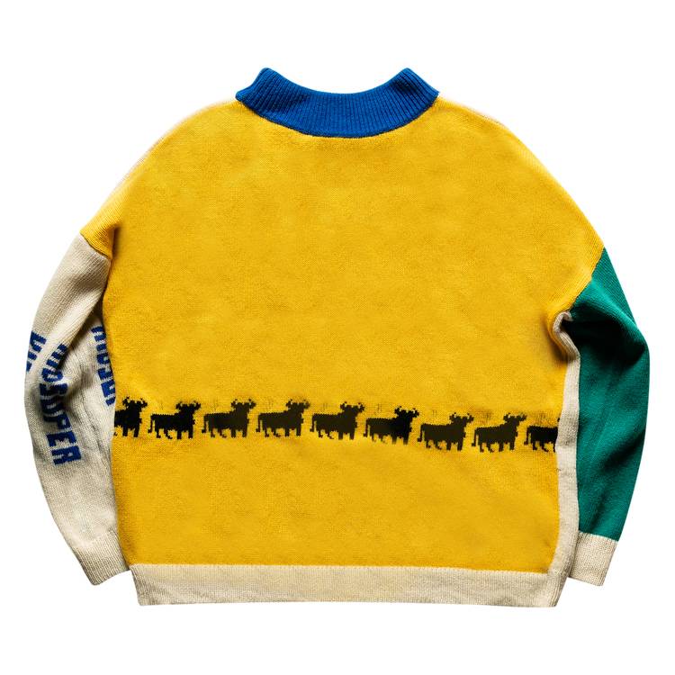 kidsuper face knit sweater