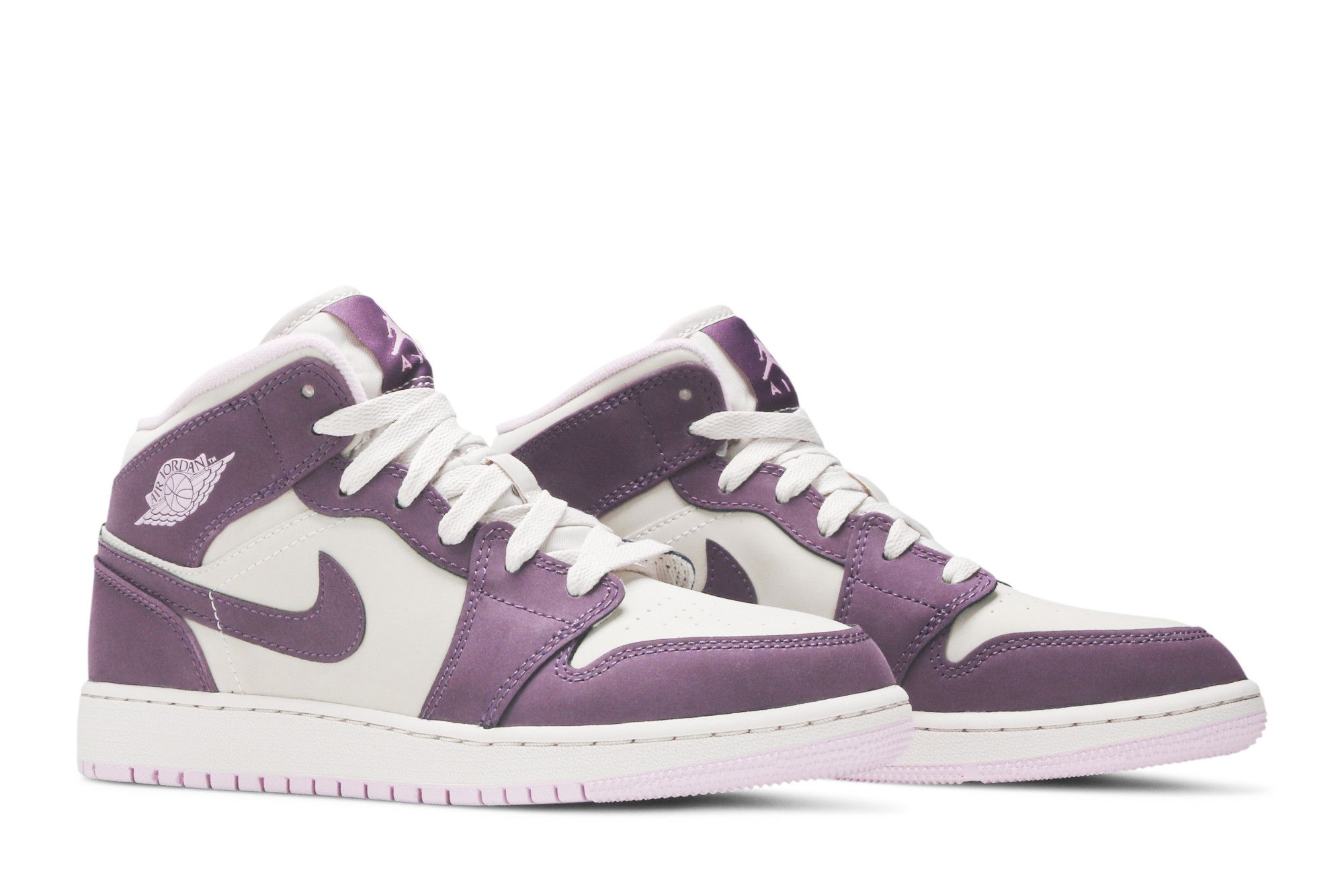 Pre-owned Air Jordan 1 Retro Mid Gs 'pro Purple'
