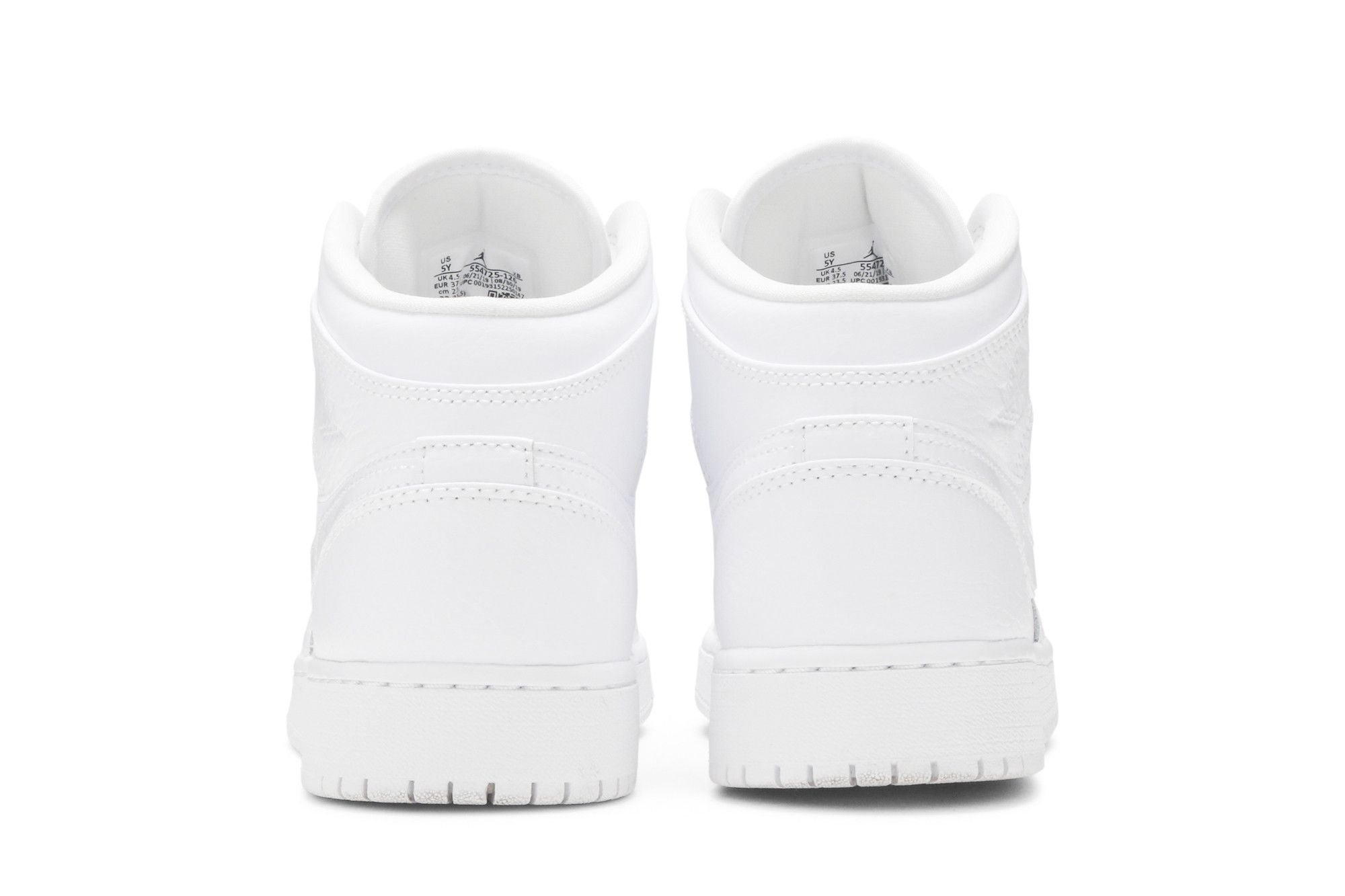 Pre-owned Air Jordan 1 Mid Gs 'triple White'