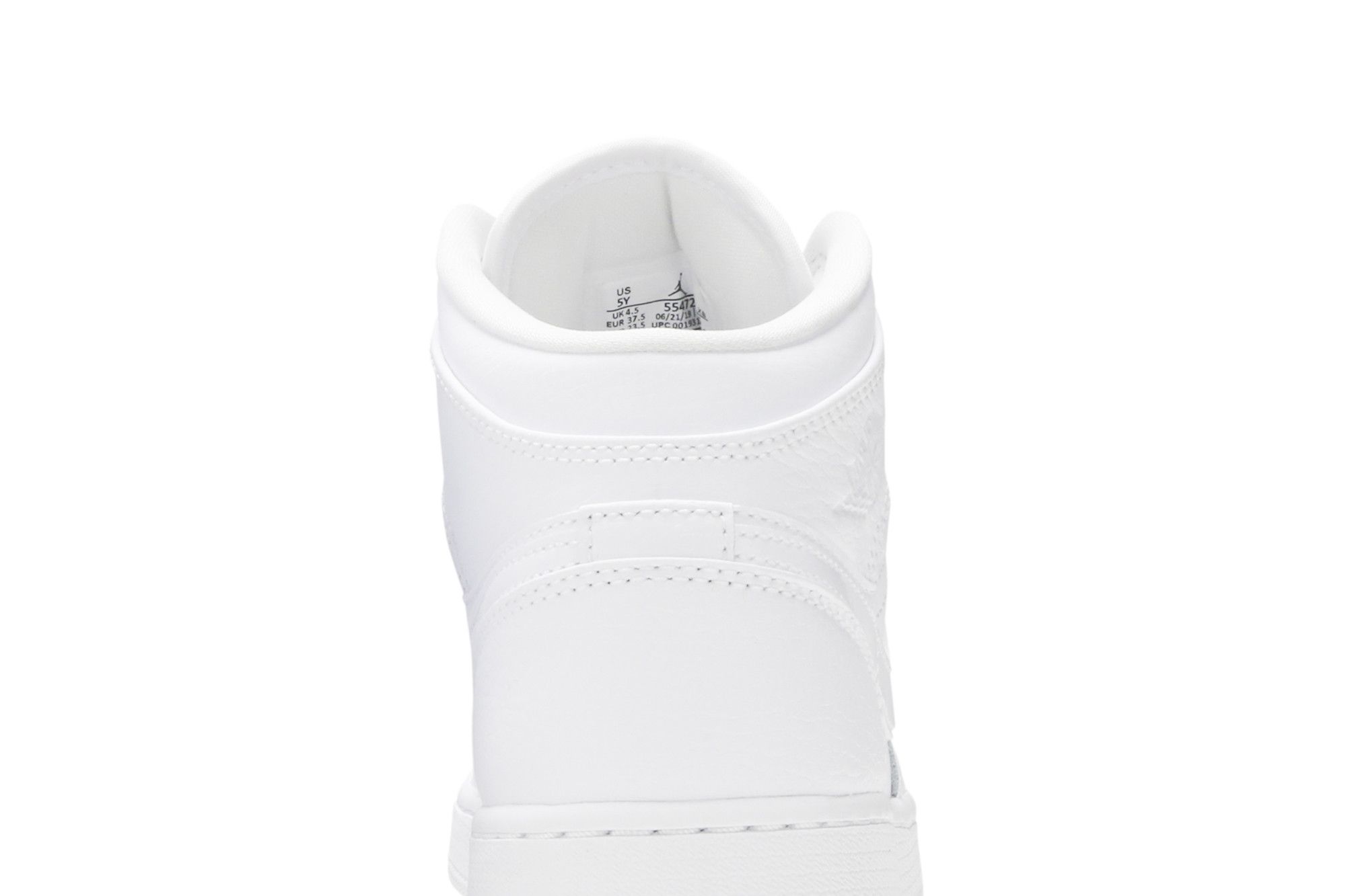 Pre-owned Air Jordan 1 Mid Gs 'triple White'