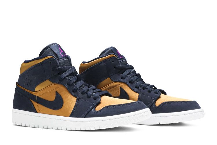 Jordan 1 outlet mid navy gold