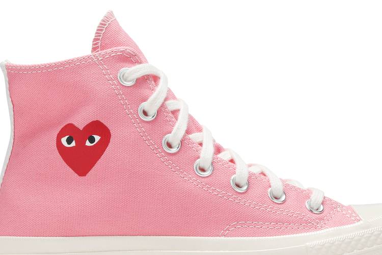 pink converse with heart