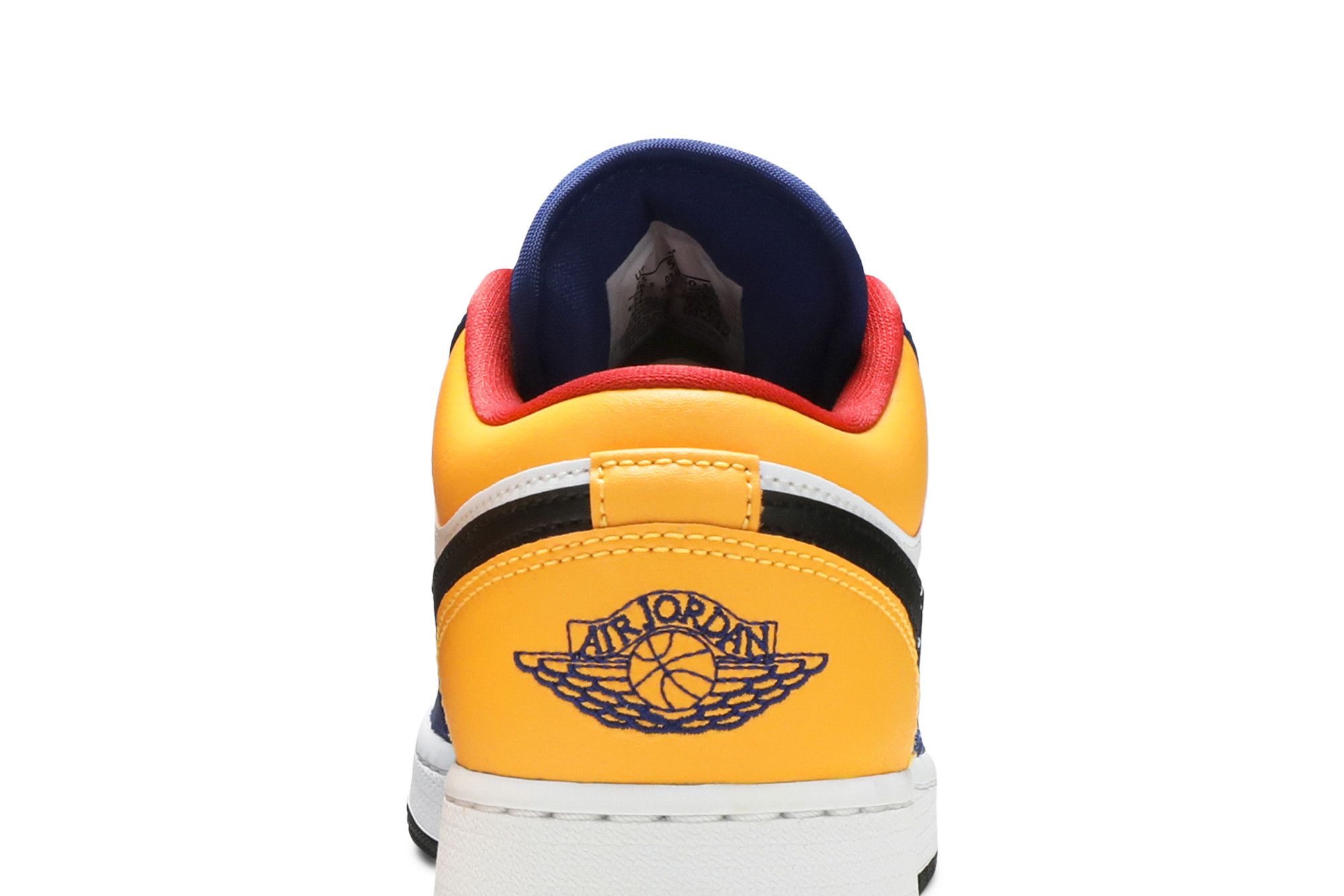 Pre-owned Air Jordan 1 Low Gs 'royal Yellow' In White