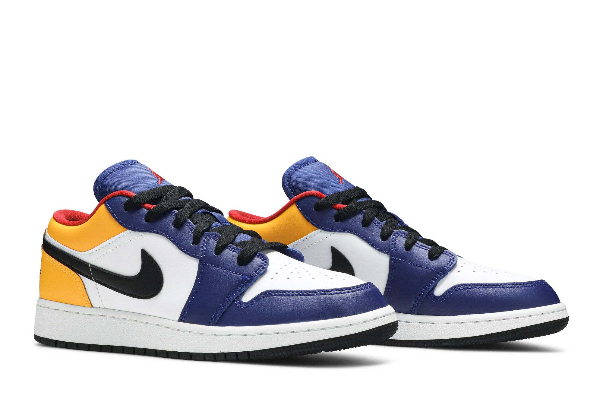 Pre-owned Air Jordan 1 Low Gs 'royal Yellow' In White
