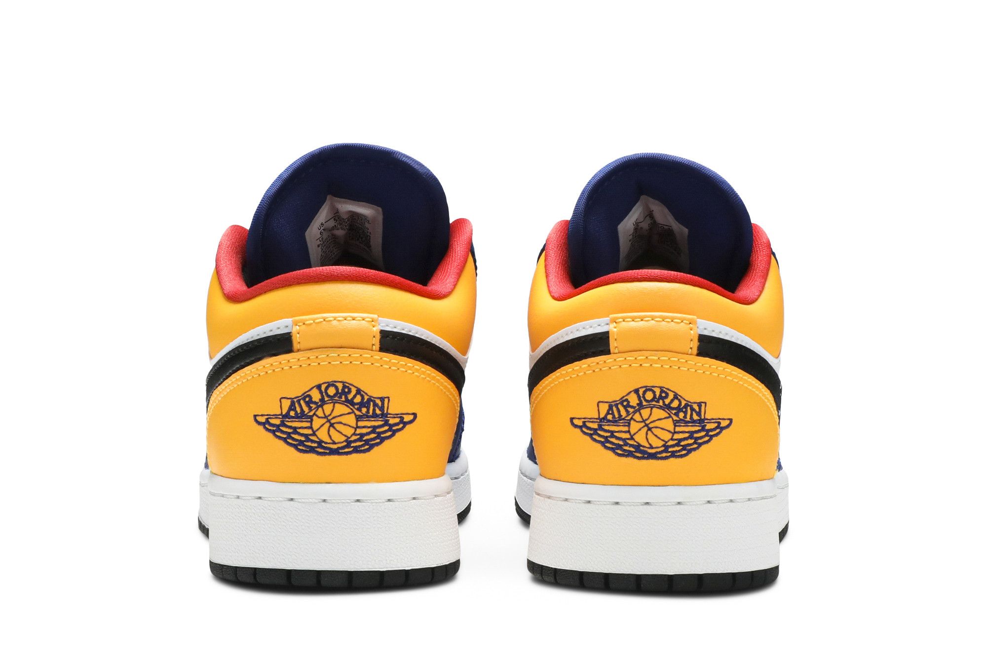 Pre-owned Air Jordan 1 Low Gs 'royal Yellow' In White