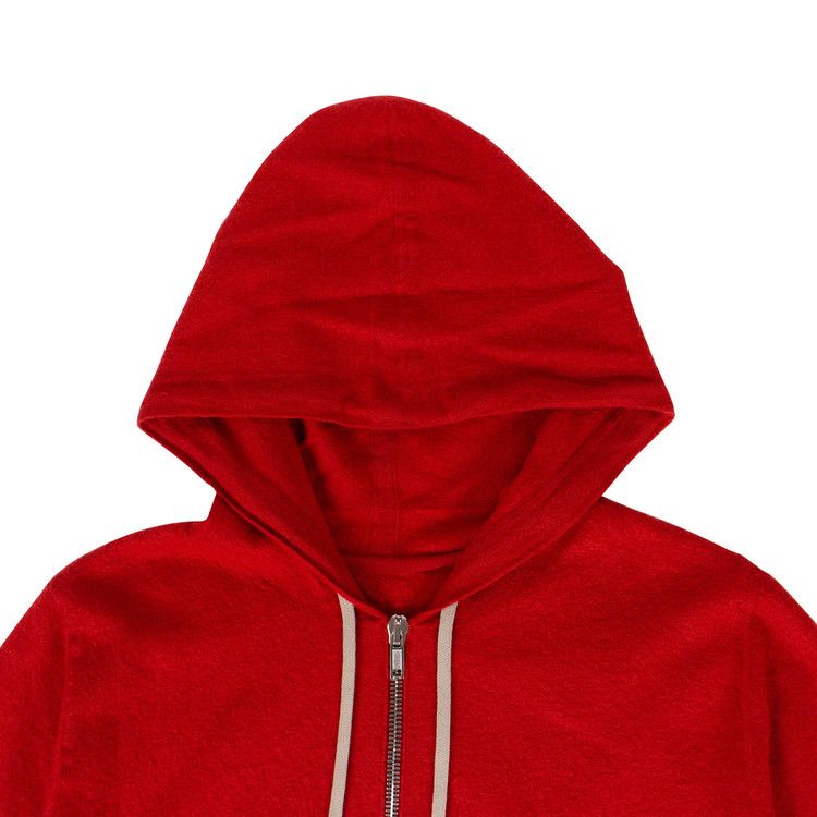 Buy Rick Owens Cashmere Zip Up Hoodie 'Cardinal Red' - RU19F4614