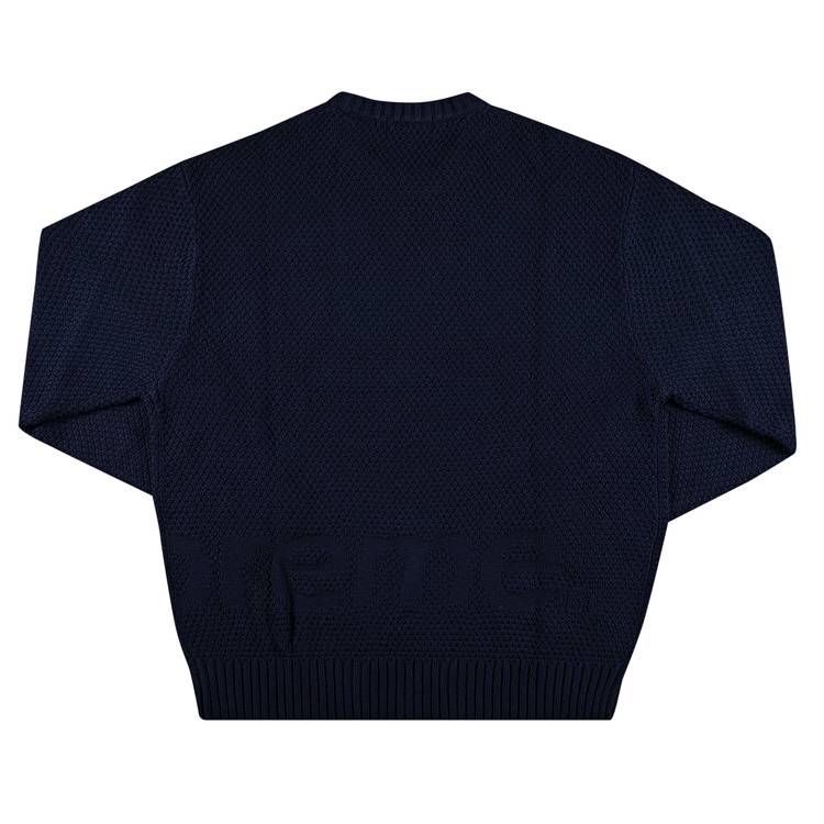 Buy Supreme Textured Small Box Sweater 'Navy' - FW20SK17 NAVY | GOAT