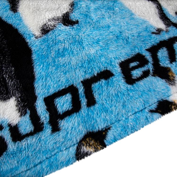 Buy Supreme Penguins Hooded Fleece Jacket 'Blue' - FW20J73 BLUE