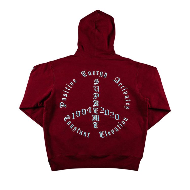 Buy Supreme Peace Hooded Sweatshirt 'Cardinal' - FW20SW78 Buy Supreme Peace Hooded Sweatshirt 'Cardinal' - FW20SW78