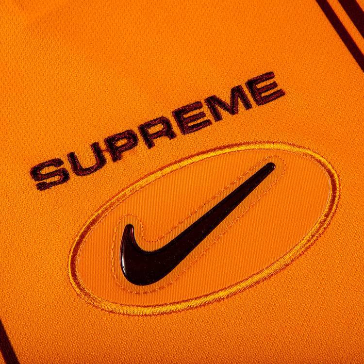 Supreme Nike Jewel Stripe Soccer Jersey Orange