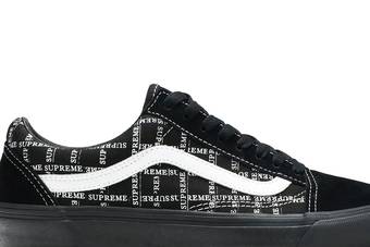 vans old skool supreme grid black