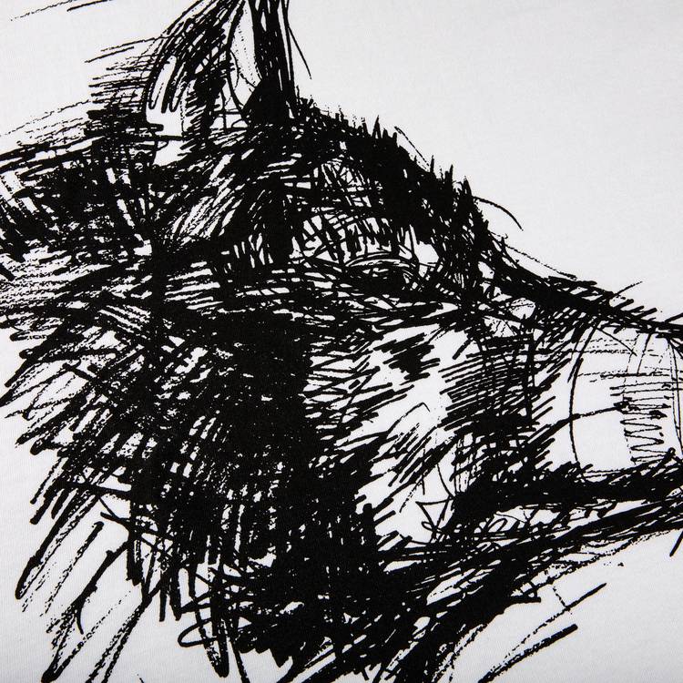 Supreme x Yohji Yamamoto Scribble Wolf Tee 'White' | GOAT