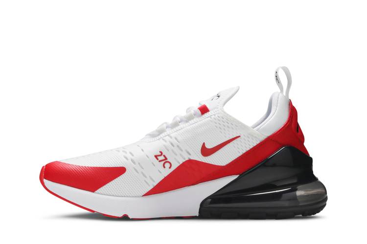 Nike Air Max 270 White Black University Red Bv2523-100 Men's 11.5 Running  Shoes