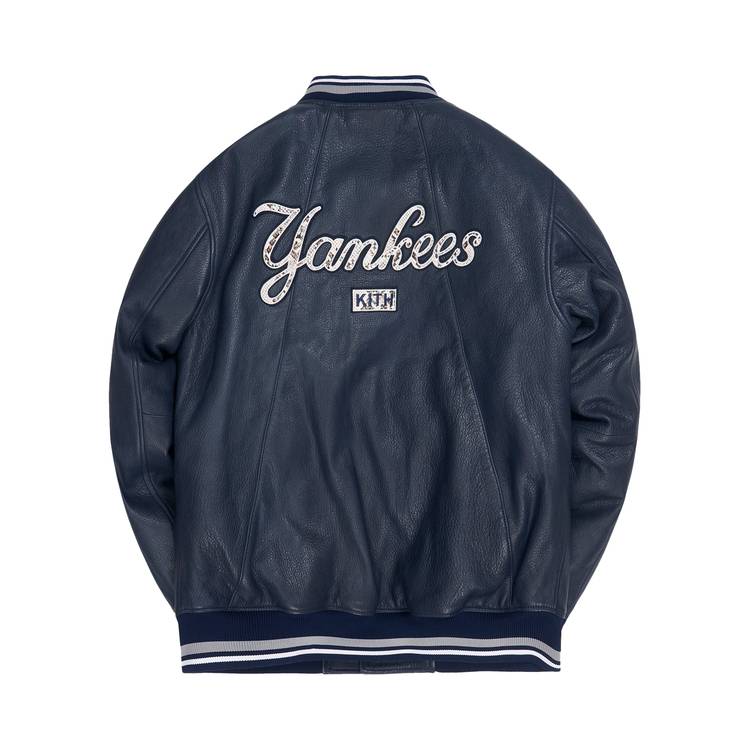 Buy Kith For Major League Baseball New York Yankees Leather Bomber 'Navy' -  KH1221 102