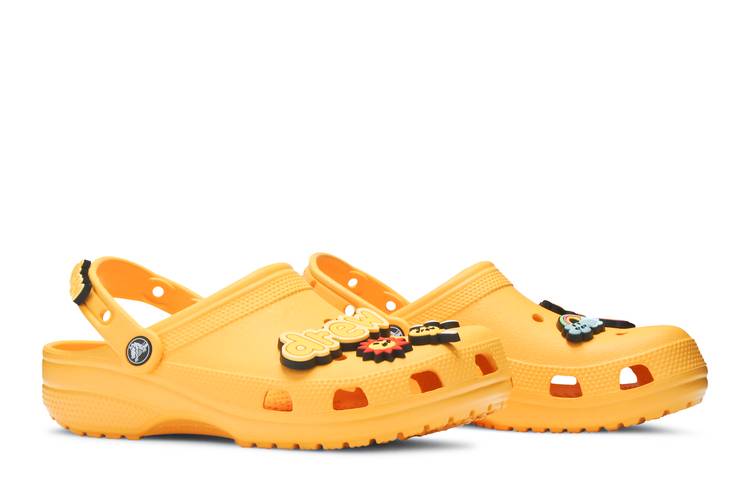 JUSTIN BEIBER original canary yellow Croc Collabs WITH JIBBITZ