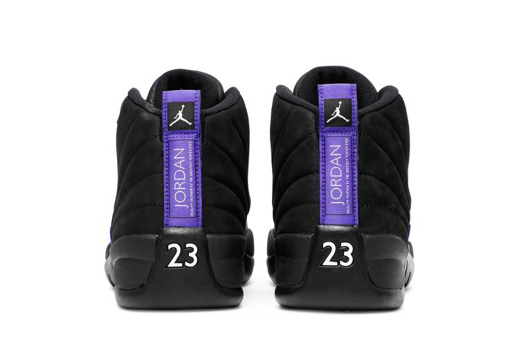 black and purple jordan 12s