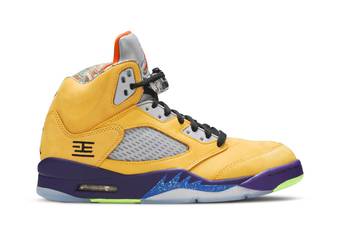 jordan 5 red yellow