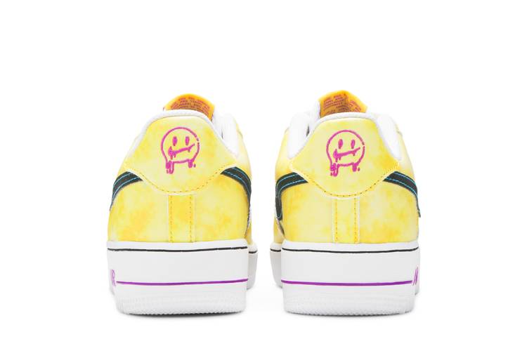  Nike Mens Air Force 1 '07 Lv8 3 Peace, Love and Basketball -  Speed Yellow/Black-Laser Blue Dc1416 700 - Size 11.5