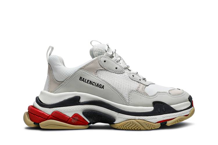 balenciaga sneakers red and white