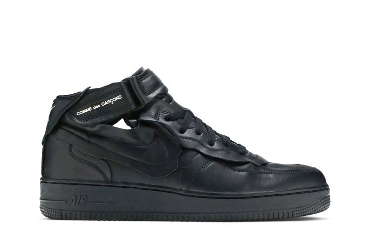 Comme des Garçons x Air Force 1 Mid 'Triple Black' | GOAT