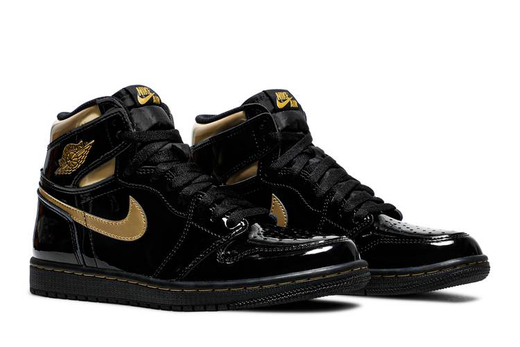 jordan 1 black and white and gold