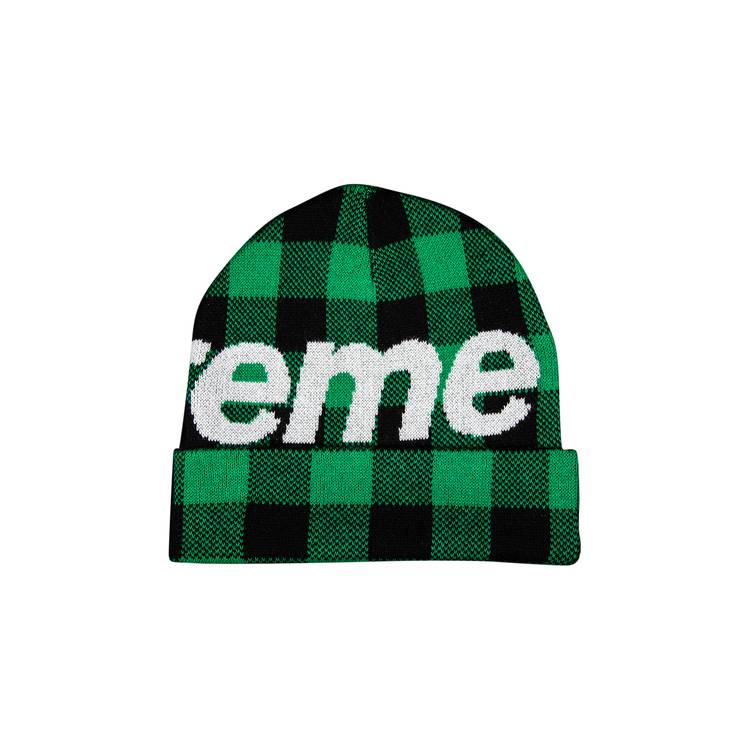 Buy Supreme Big Logo Beanie 'Green Plaid' - FW20BN9 GREEN PLAID | GOAT