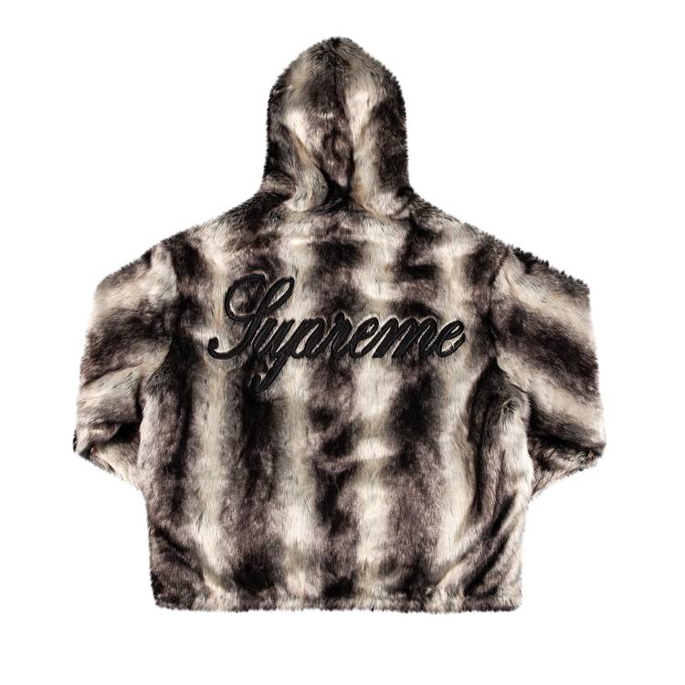 Supreme Faux Fur Reversible Hooded Jacket 'Black'