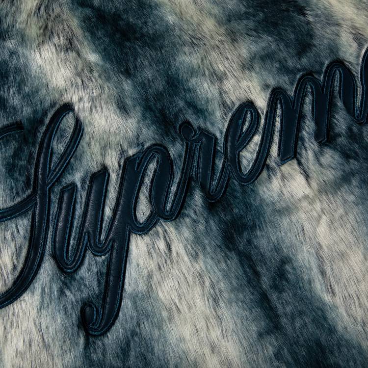 Supreme Faux Fur Reversible Hooded Jacket 'Ice Blue' | GOAT