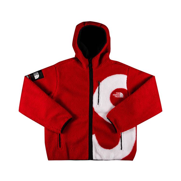 Supreme x The North Face S Logo Hooded Fleece Jacket 'Red'