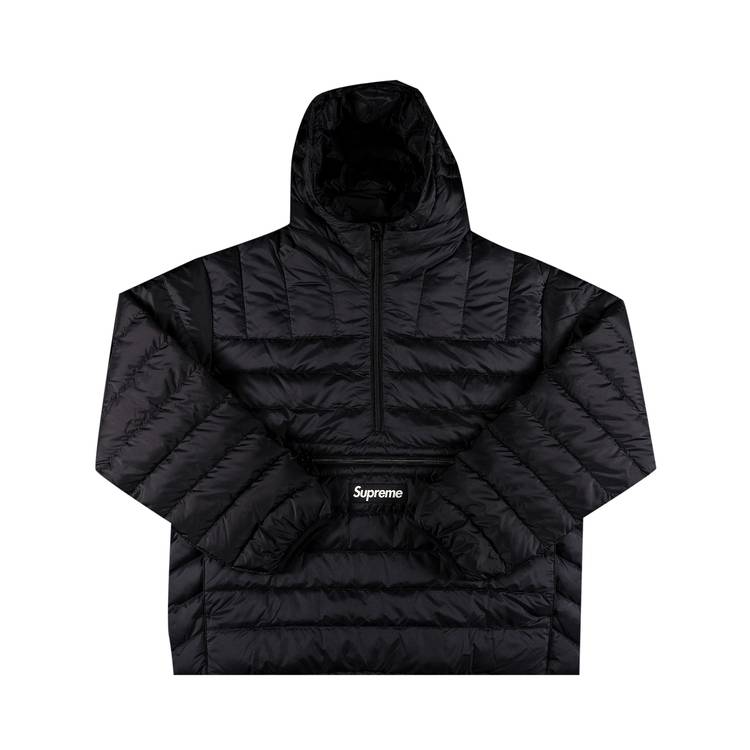 Supreme Micro Down Half Zip Hooded Pullover 'Black' | GOAT