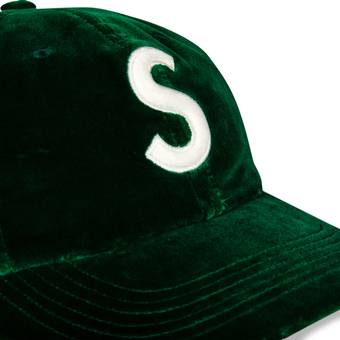 Buy Supreme Velvet S Logo 6 Panel 'Green'   FWH GREEN   GOAT