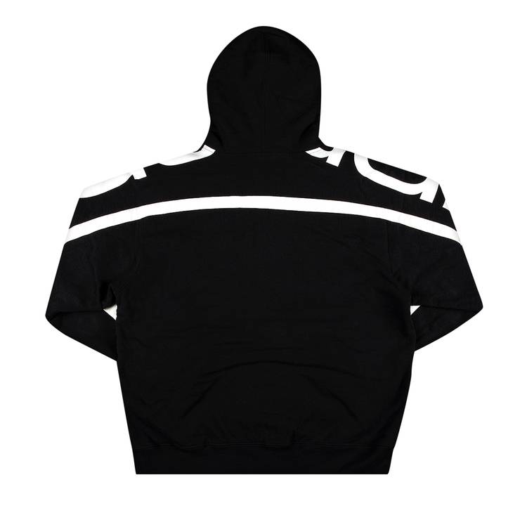 Buy Supreme Big Logo Paneled Zip Up Hooded Sweatshirt 'Black