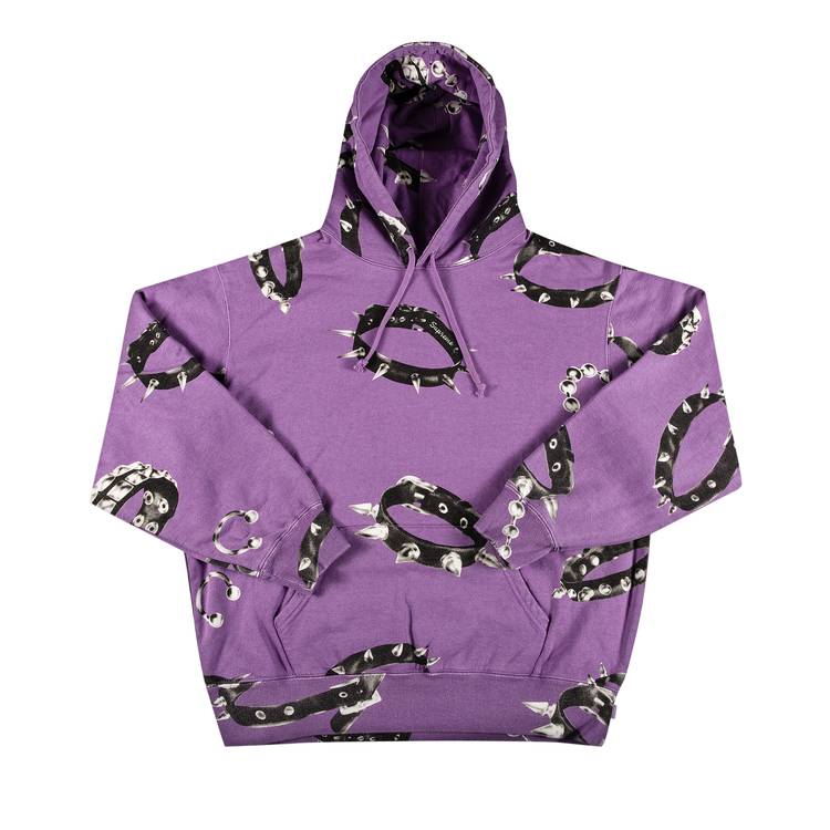 supreme studded collars hooded sweatshirt