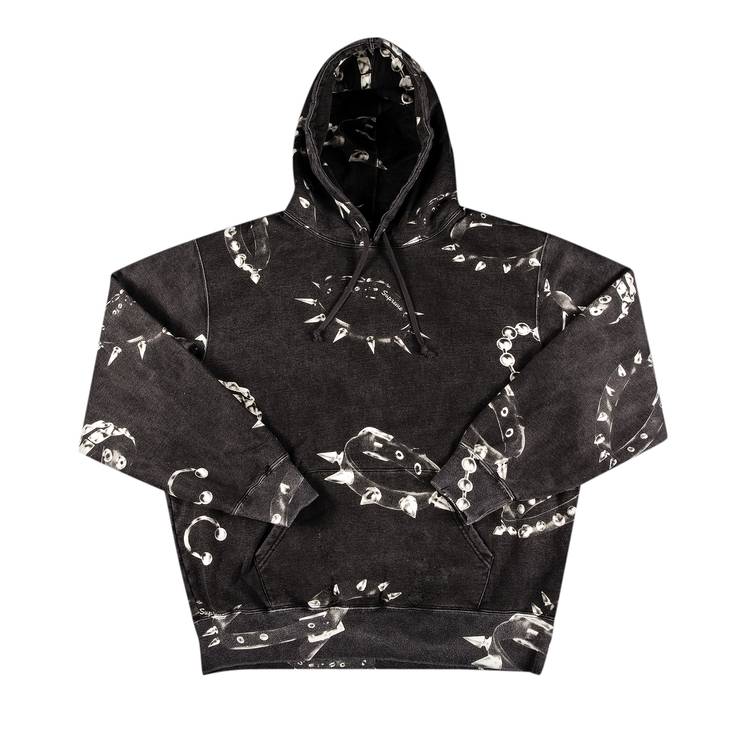 Buy Supreme Studded Collars Hooded Sweatshirt 'Black' - FW20SW75