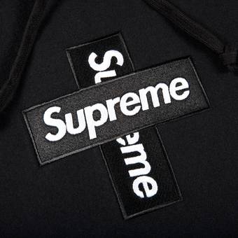 Supreme Cross Box Logo Hooded Sweatshirt