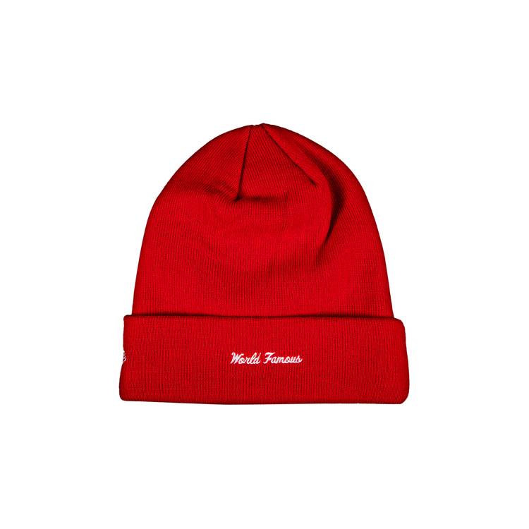 Supreme Red / White Beanie — Roots
