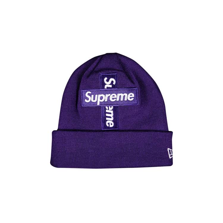 Buy Supreme x New Era Cross Box Logo Beanie 'Purple 