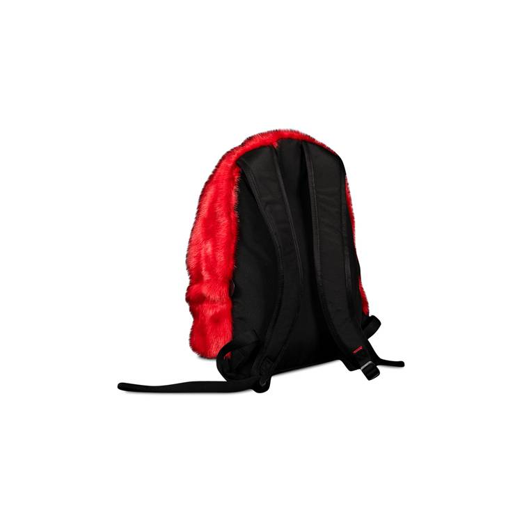 NWT Supreme FW20 Leopard Cheetah Backpack  Red faux fur, Cordura backpack, Supreme  backpack