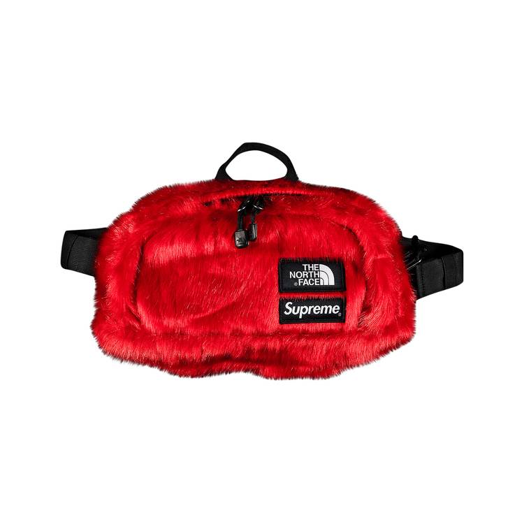 Supreme x The North Face Faux Fur Waist Bag 'Red' | GOAT