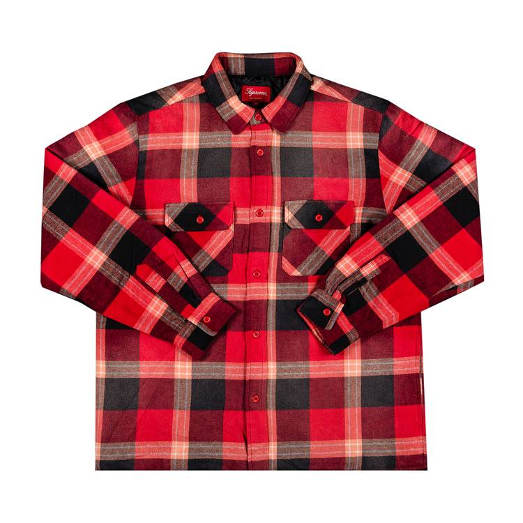 Buy Supreme Quilted Flannel Shirt 'Red' - FW20S20 RED | GOAT