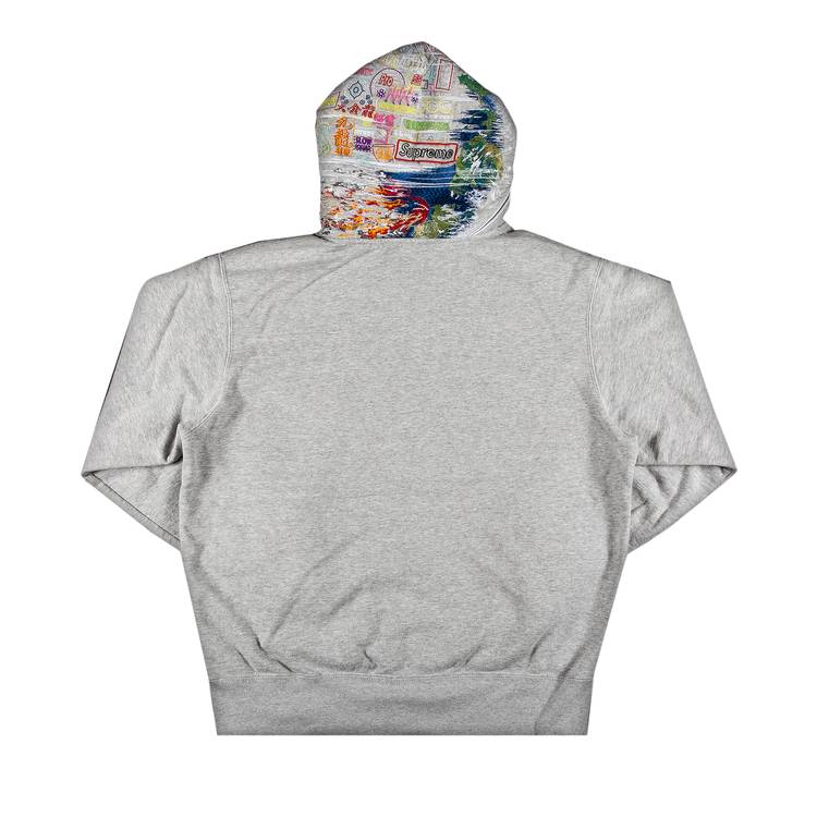 Buy Supreme Globe Zip Up Hooded Sweatshirt 'Heather Grey