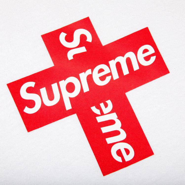 Supreme Cross Box Logo Tee 'White' | GOAT