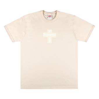 Buy Supreme Cross Box Logo Tee 'Natural' - FW20T25 NATURAL | GOAT