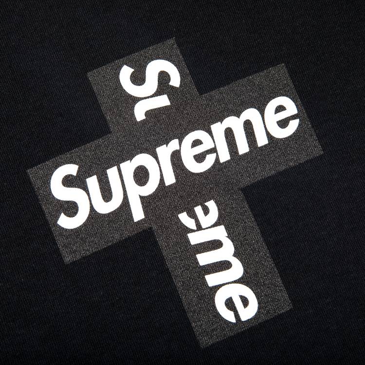 Supreme Cross Box Logo Tee 'Black' | GOAT
